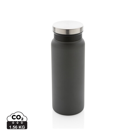 RCS recycelte Stainless Steel Vakuumflasche 600ml grau bedrucken, Art.-Nr. P433.022