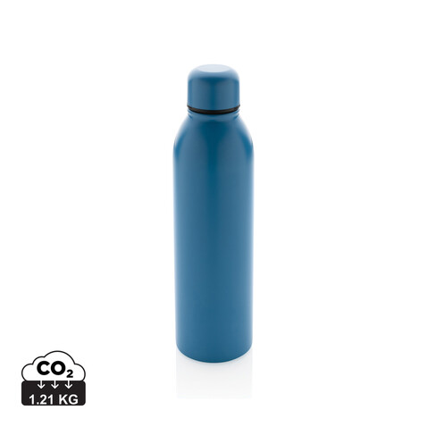RCS recycelte Stainless Steel Vakuumflasche blau bedrucken, Art.-Nr. P433.045