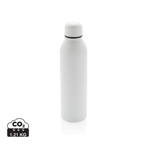 RCS recycelte Stainless Steel Vakuumflasche weiß bedrucken, Art.-Nr. P433.043