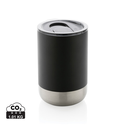 RCS recycelter Stainless Steel Becher schwarz bedrucken, Art.-Nr. P433.061