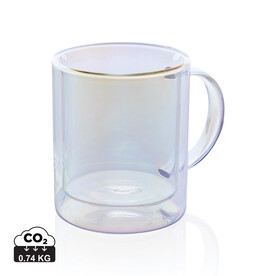 Doppelwandiger Deluxe-Becher aus galvanisiertem Glas transparent bedrucken, Art.-Nr. P433.110 Doppelwandiger Deluxe-Becher aus galvanisiertem Glas transparent bedrucken, Art.-Nr. P433.110
