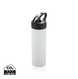 Sport Edelstahlflasche mit Trinkvorrichtung weiß bedrucken, Art.-Nr. P433.163