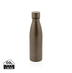 RCS recycelte Stainless Steel Solid Vakuum-Flasche braun bedrucken, Art.-Nr. P433.279