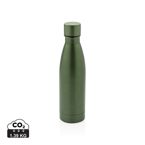 RCS recycelte Stainless Steel Solid Vakuum-Flasche grün bedrucken, Art.-Nr. P433.277