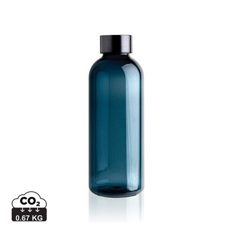 Auslaufsichere Trinkflasche mit Metalldeckel blau bedrucken, Art.-Nr. P433.445