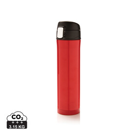 Easy Lock Vakuum Flasche rot, schwarz bedrucken, Art.-Nr. P433.994