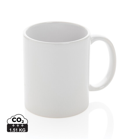 Basic Keramiktasse, 350ml weiß, weiß bedrucken, Art.-Nr. P434.013