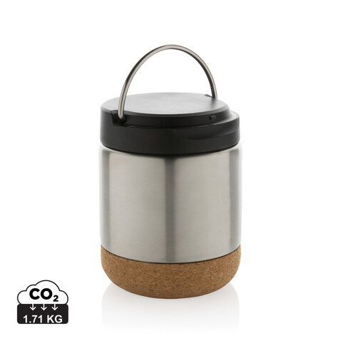 Savory Lebensmittelflasche aus RCS recycelt. Stainless-Steel silber bedrucken, Art.-Nr. P435.302