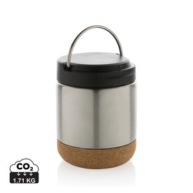 Savory Lebensmittelflasche aus RCS recycelt. Stainless-Steel silber bedrucken, Art.-Nr. P435.302