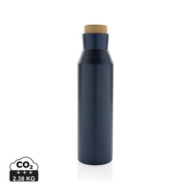 Gaia Vakuumflasche aus RCS recyceltem Stainless-Steel blau bedrucken, Art.-Nr. P435.525 Gaia Vakuumflasche aus RCS recyceltem Stainless-Steel blau bedrucken, Art.-Nr. P435.525