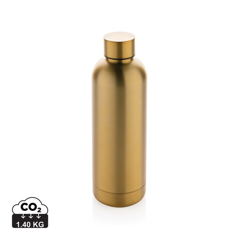 Impact Vakuumflasche aus RCS recyceltem Stainless-Steel gold bedrucken, Art.-Nr. P435.706