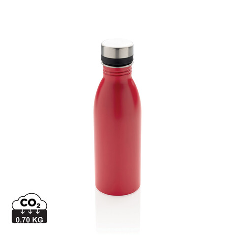 Deluxe Wasserflasche aus RCS recyceltem Stainless-Steel rot bedrucken, Art.-Nr. P435.714