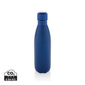 Eureka einwandige Wasserflasche aus RCS rec. Stainless-Steel blau bedrucken, Art.-Nr. P435.725 Eureka einwandige Wasserflasche aus RCS rec. Stainless-Steel blau bedrucken, Art.-Nr. P435.725