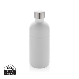 Soda Trinkflasche aus RCS-zertifiziertem Stainless-Steel weiß bedrucken, Art.-Nr. P435.803