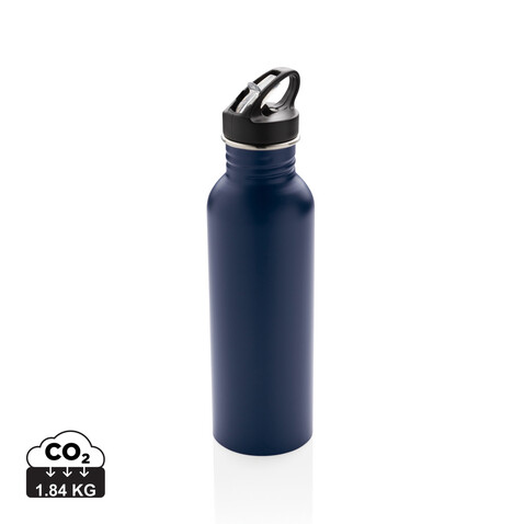 Deluxe Sportflasche aus Edelstahl navy blau bedrucken, Art.-Nr. P436.420