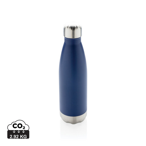 Vakuumisolierte Stainless Steel Flasche blau bedrucken, Art.-Nr. P436.495