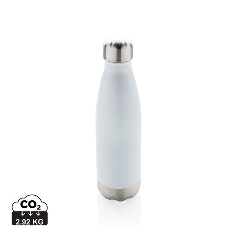 Vakuumisolierte Stainless Steel Flasche weiß bedrucken, Art.-Nr. P436.493