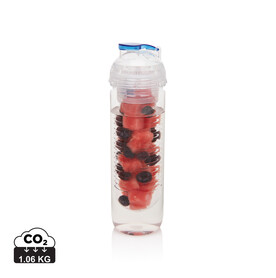 Wasserflasche mit Aromafach blau bedrucken, Art.-Nr. P436.815