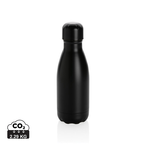 Solid Color Vakuum Stainless-Steel Flasche 260ml schwarz bedrucken, Art.-Nr. P436.961