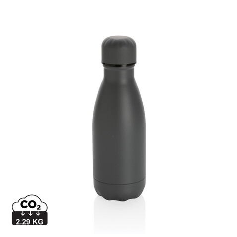 Solid Color Vakuum Stainless-Steel Flasche 260ml grau bedrucken, Art.-Nr. P436.962