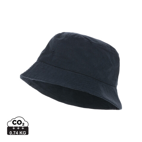 Impact AWARE™ 285g/m² ungefärbter rCanvas-OneSize-Fischerhut navy blau bedrucken, Art.-Nr. P453.085