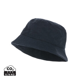 Impact AWARE™ 285g/m² ungefärbter rCanvas-OneSize-Fischerhut navy blau bedrucken, Art.-Nr. P453.085