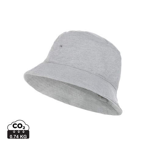 Impact AWARE™ 285g/m² ungefärbter rCanvas-OneSize-Fischerhut grau bedrucken, Art.-Nr. P453.082