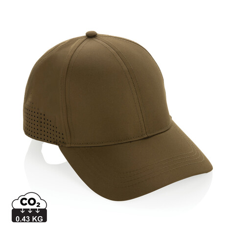 Impact AWARE™ rPET 6-Panel-Sportkappe grün bedrucken, Art.-Nr. P453.257