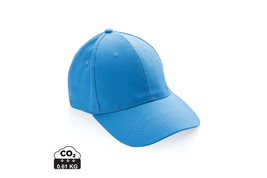 Impact 6 Panel Kappe aus 280gr rCotton mit AWARE™ Tracer tranquil blue bedrucken, Art.-Nr. P453.465