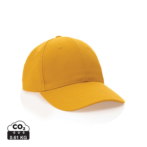Impact 6 Panel Kappe aus 280gr rCotton mit AWARE™ Tracer gelb bedrucken, Art.-Nr. P453.306