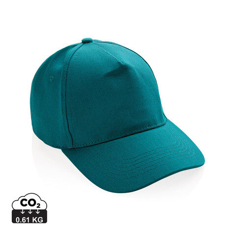 Impact 5 Panel Kappe aus 280gr rCotton mit AWARE™ Tracer verdigris bedrucken, Art.-Nr. P453.477