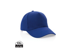 Impact 5 Panel Kappe aus 280gr rCotton mit AWARE™ Tracer blau bedrucken, Art.-Nr. P453.315