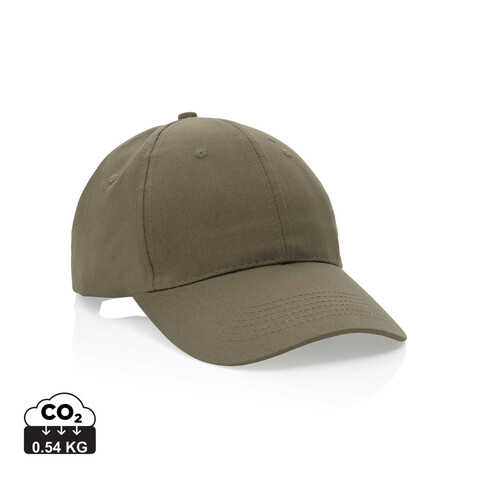 Impact 6 Panel Kappe aus 190gr rCotton mit AWARE™ Tracer grün bedrucken, Art.-Nr. P453.327