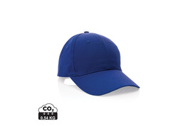 Impact 6 Panel Kappe aus 190gr rCotton mit AWARE™ Tracer blau bedrucken, Art.-Nr. P453.325