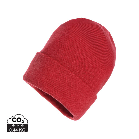 Impact Polylana® Beanie mit AWARE™ Tracer luscious red bedrucken, Art.-Nr. P453.484