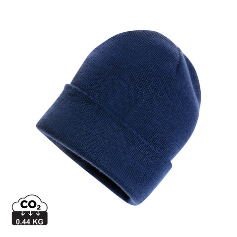 Impact Polylana® Beanie mit AWARE™ Tracer blau bedrucken, Art.-Nr. P453.345