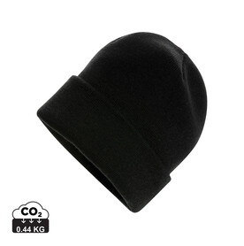 Impact Polylana® Beanie mit AWARE™ Tracer schwarz bedrucken, Art.-Nr. P453.341