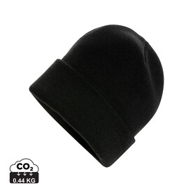 Impact Polylana® Beanie mit AWARE™ Tracer schwarz bedrucken, Art.-Nr. P453.341