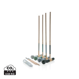 Krocket-Set aus Holz braun bedrucken, Art.-Nr. P453.539 Krocket-Set aus Holz braun bedrucken, Art.-Nr. P453.539