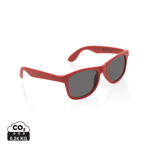Sonnenbrille aus RCS recyceltem PP-Kunststoff rot bedrucken, Art.-Nr. P453.894