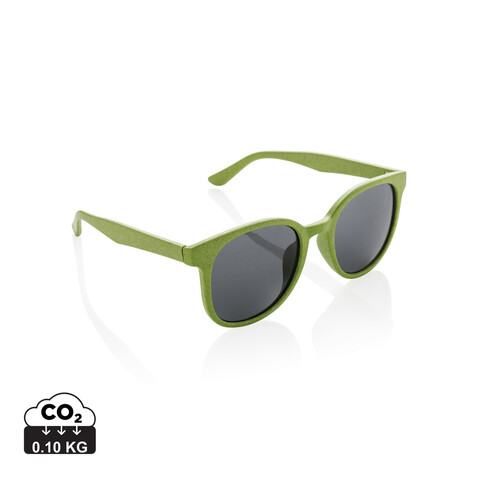 Weizenstroh Sonnenbrille grün bedrucken, Art.-Nr. P453.917