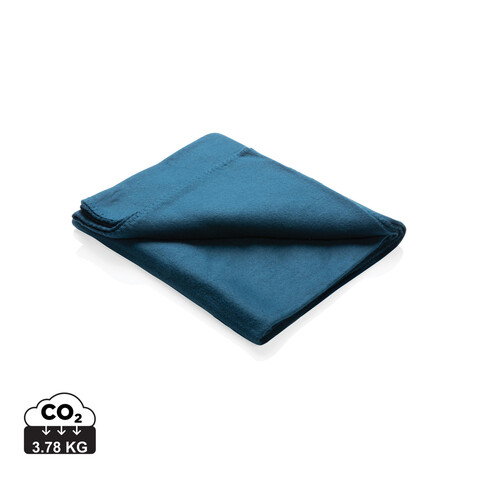 Fleece-Decke im Etui navy blau bedrucken, Art.-Nr. P459.065