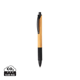 Bambus &amp;amp; Weizenstroh Stift schwarz bedrucken, Art.-Nr. P610.531