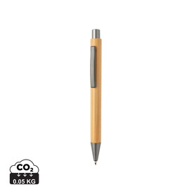 Slim Design Bambus Stift braun, silber bedrucken, Art.-Nr. P610.569 Slim Design Bambus Stift braun, silber bedrucken, Art.-Nr. P610.569