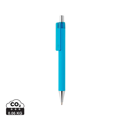 X8 Stift mit Smooth-Touch hellblau bedrucken, Art.-Nr. P610.709
