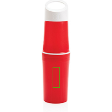 BE O Bottle, Wasserflasche Made In EU rot bedrucken, Art.-Nr. P433.124