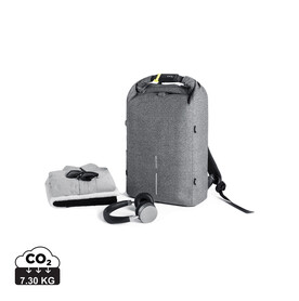 Urban schnitthemmender Anti-Diebstahl-Rucksack grau, schwarz bedrucken, Art.-Nr. P705.642 Urban schnitthemmender Anti-Diebstahl-Rucksack grau, schwarz bedrucken, Art.-Nr. P705.642