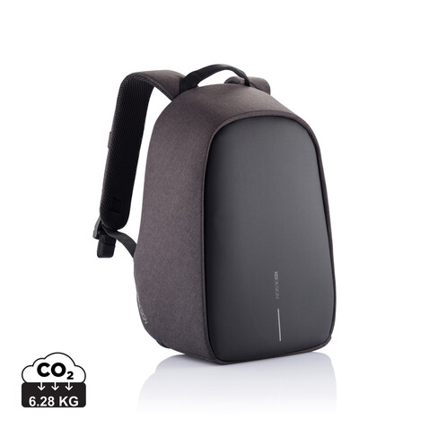 Bobby Hero Small Anti-Diebstahl-Rucksack schwarz, grau bedrucken, Art.-Nr. P705.701