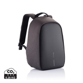Bobby Hero Small Anti-Diebstahl-Rucksack schwarz, grau bedrucken, Art.-Nr. P705.701
