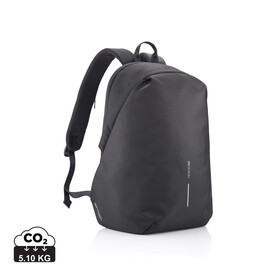 Bobby Soft, Anti-Diebstahl-Rucksack schwarz, grün bedrucken, Art.-Nr. P705.791 Bobby Soft, Anti-Diebstahl-Rucksack schwarz, grün bedrucken, Art.-Nr. P705.791